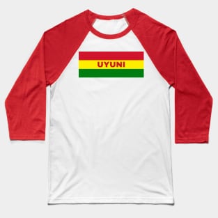 Uyuni City in Bolivian Flag Colors Baseball T-Shirt